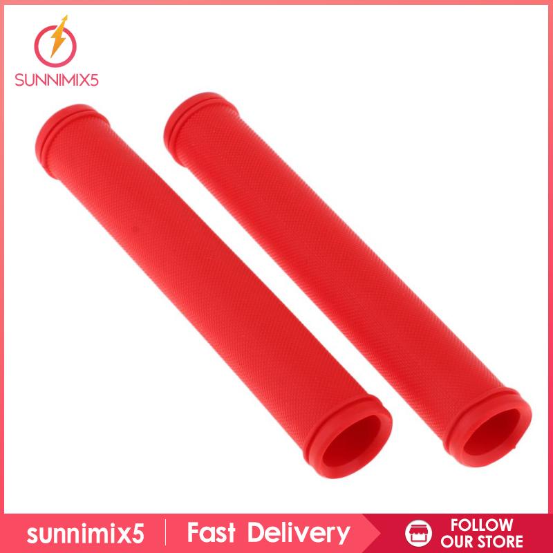 1 Cặp Vỏ Bọc Tay Lái Xe Đạp Bằng Cao Su Màu Xanh Dương