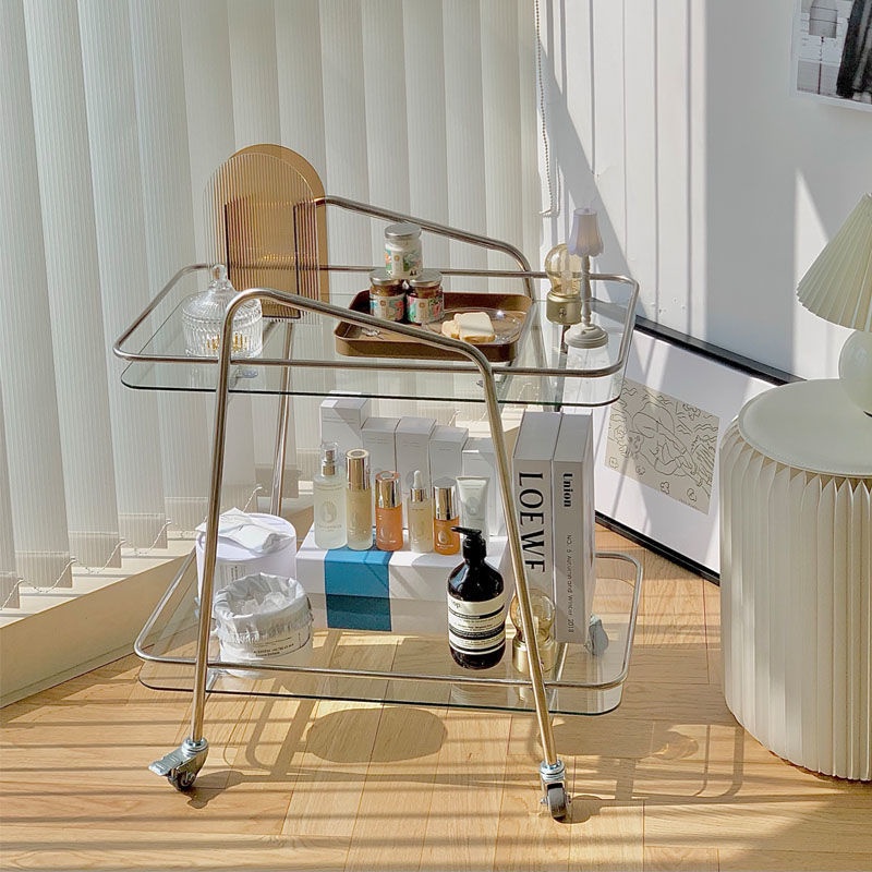 Hộ gia đình đơn giản Phòng khách Xe đẩy rượu Khách sạn Xe đẩy ăn uống bằng thép không gỉ