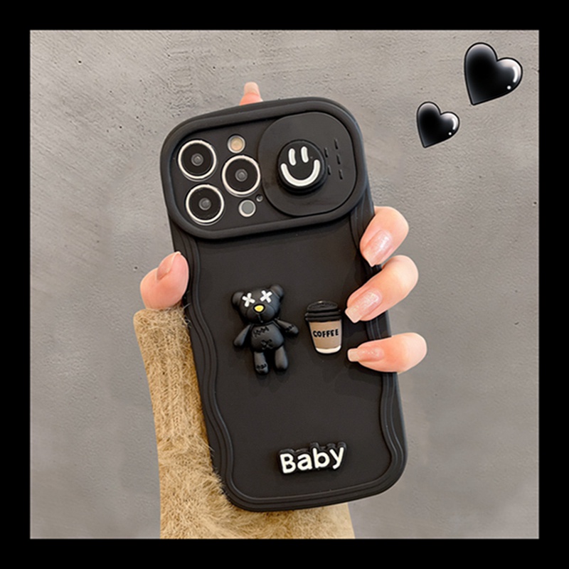 Ốp Điện Thoại Hình Mặt Cười 3D Cho IPhone 14 13 12 11 Pro Max