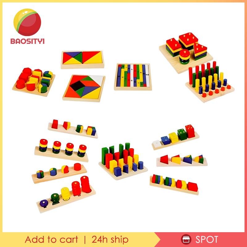 [Baosity1] Đồ Chơi Xếp Chồng &amp; Xếp Chồng Lên Nhau 14Kinds Quà Sinh Nhật Cho Bé 1 2 3 Tuổi