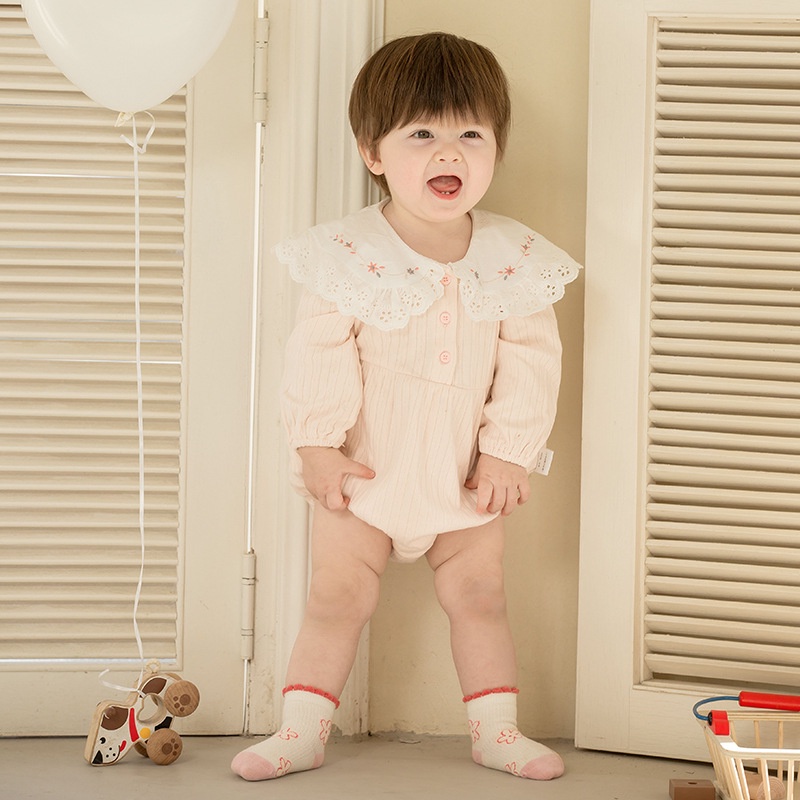 Set 5 Đôi Vớ Cotton Mỏng Phối Lưới Họa Tiết Hoa Xinh Xắn Thời Trang Mùa Hè Cho Bé Gái MSW-114 1-8 Tuổi