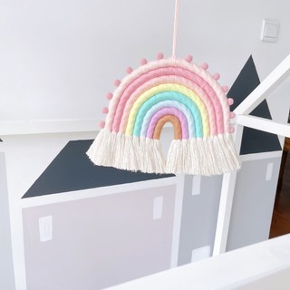 Cầu Vồng Macrame Đan Treo Tường Trang Trí