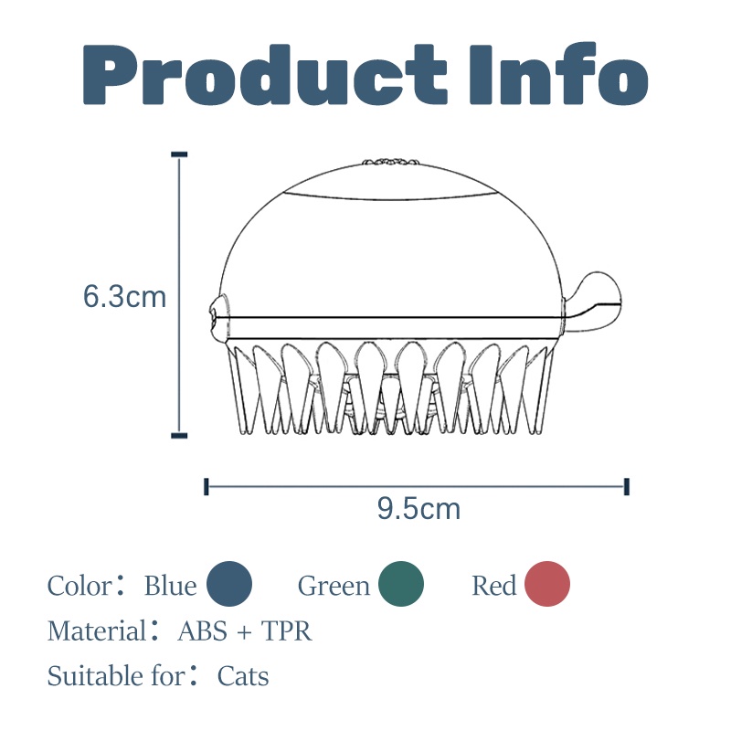 HamshMoc Lược Silicone Mềm Chải Lông Tắm Massage Cho Chó Mèo