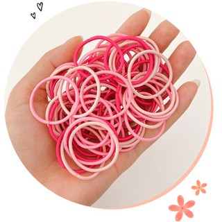 Set 100 Dây Thun Cột Tóc Nhiều Màu