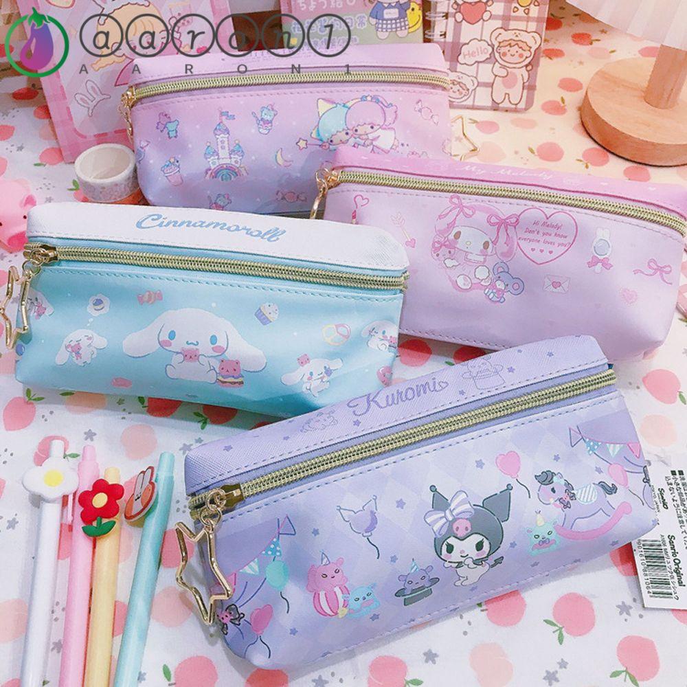 Aaron1 Hộp Đựng Bút Chì In Hình Kuromi Melody Melody / Cinnamoroll Dễ Thương Dùng Làm Quà Tặng Cho Bạn Gái