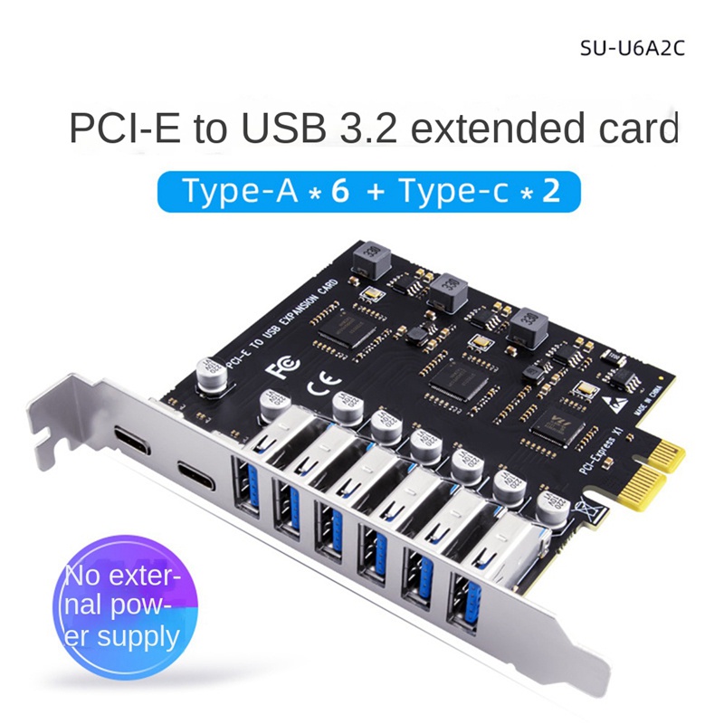 Thẻ Mở Rộng Usb 3.2 8 Cổng SATA 19Pin Chất Lượng Cao