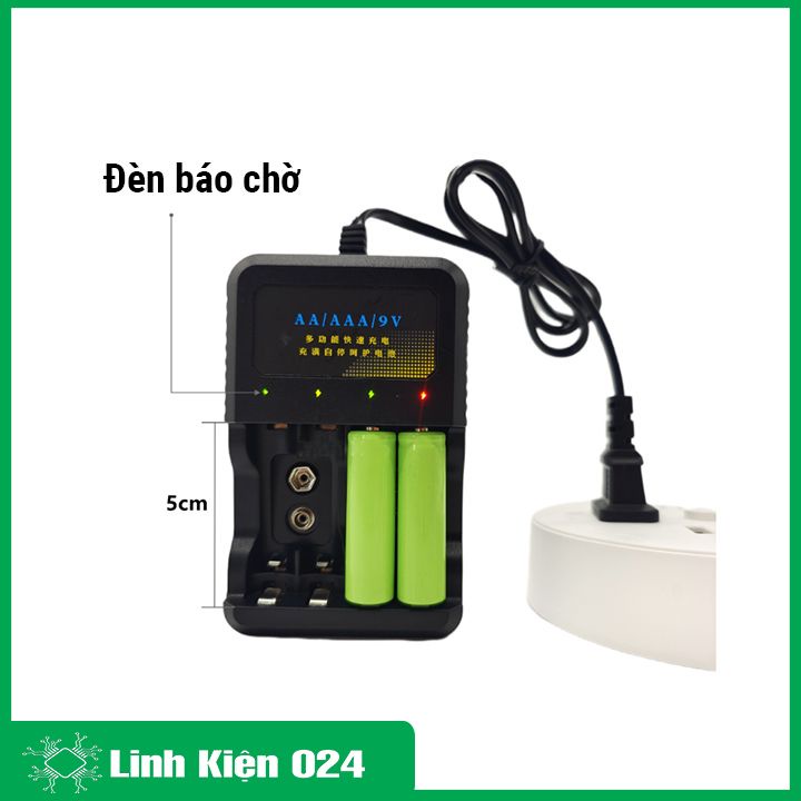 Bộ sạc pin 9V pin AA AAA 1.2V 1.5V MS-579 có bảo vệ, sạc đa năng tự ngắt khi đầy