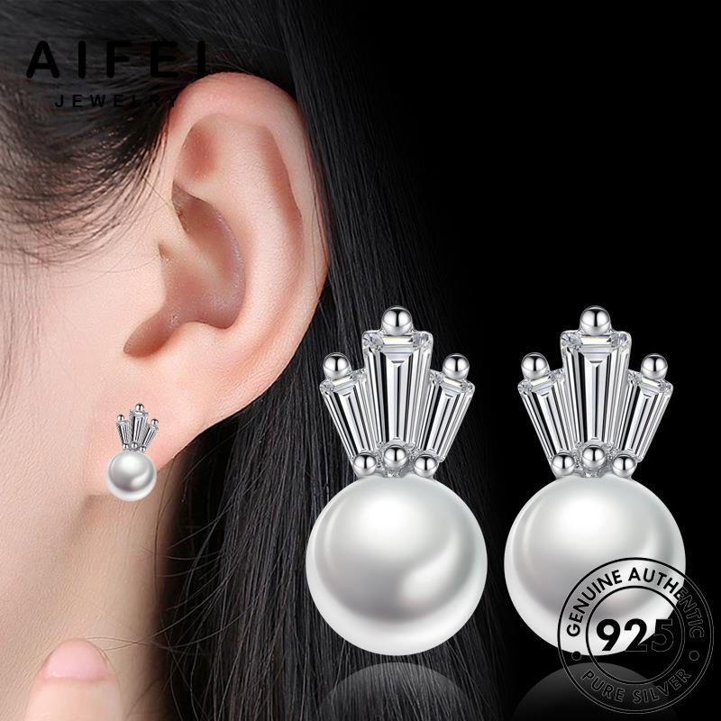 AIFEI JEWELRY xỏ giản quốc Thời nguyên tai tua thật bông vương phụ nữ bản miện đơn hàn trang sức trai 925 vành tròn khuyên bạc thời ngọc kiện E188