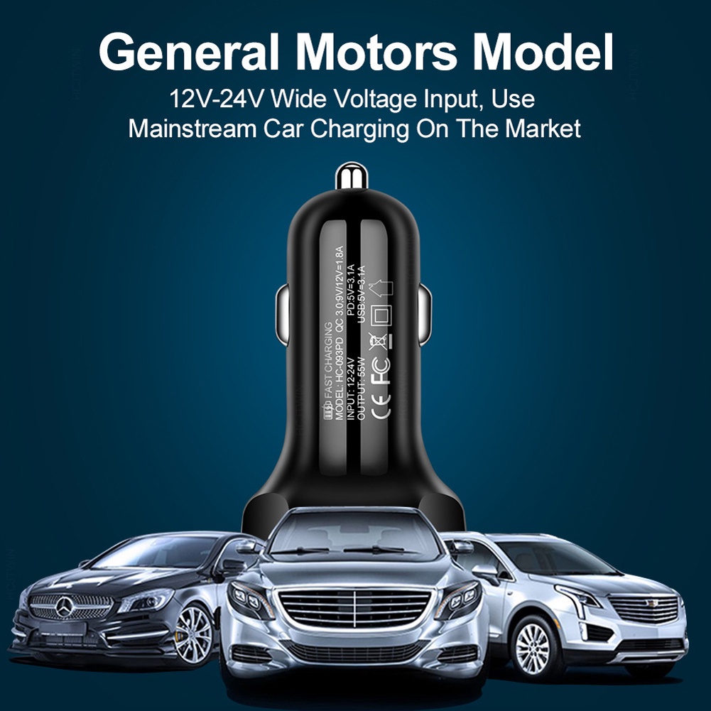 Bộ Sạc Xe Hơi 55W One Cho Điện Thoại / Máy Tính Bảng / Laptop | BigBuy360 - bigbuy360.vn