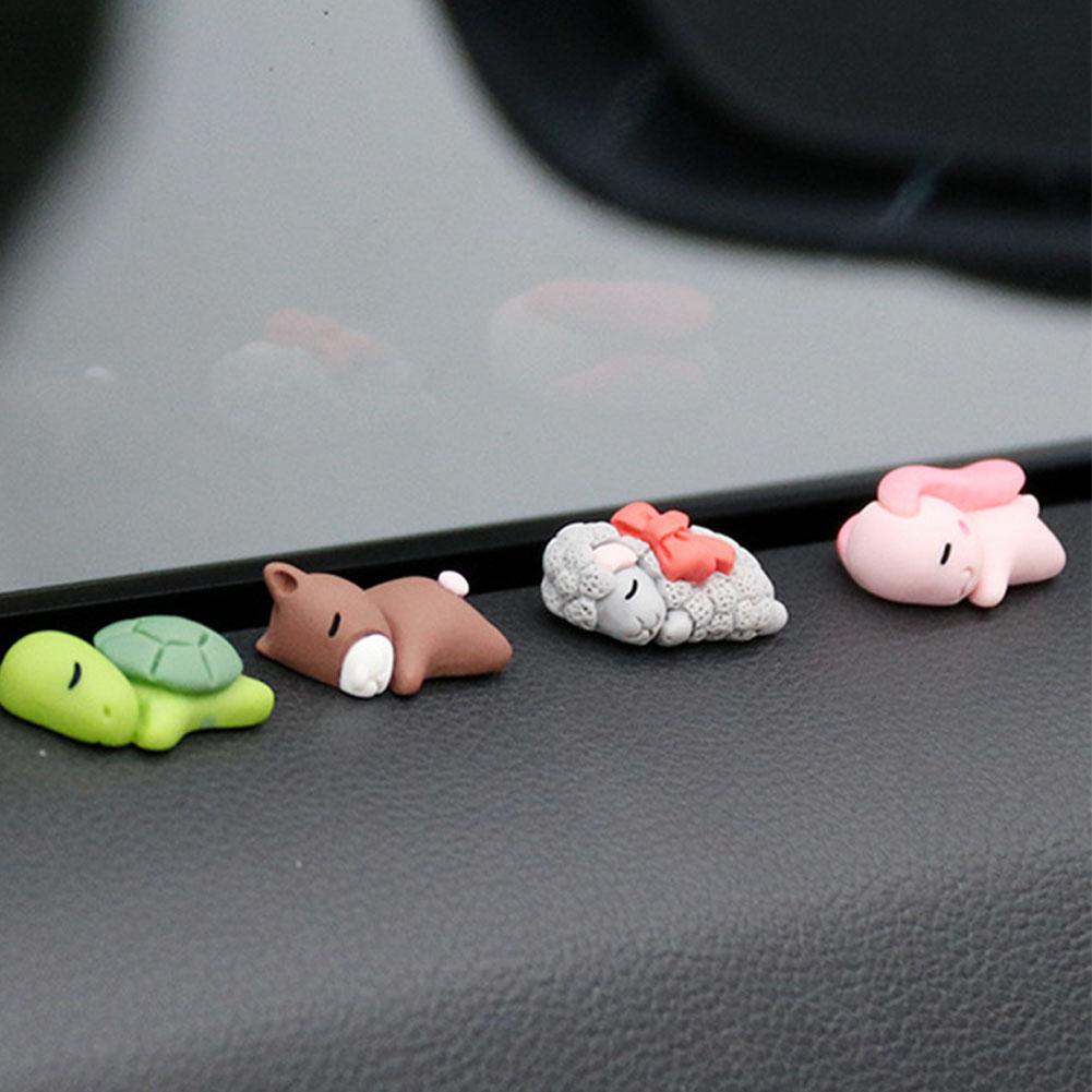 [COD] Đồ Trang Trí Xe Hơi Mini Hình Gấu / Rùa / Voi / Thỏ / Cừu Hoạt Hình C1K7