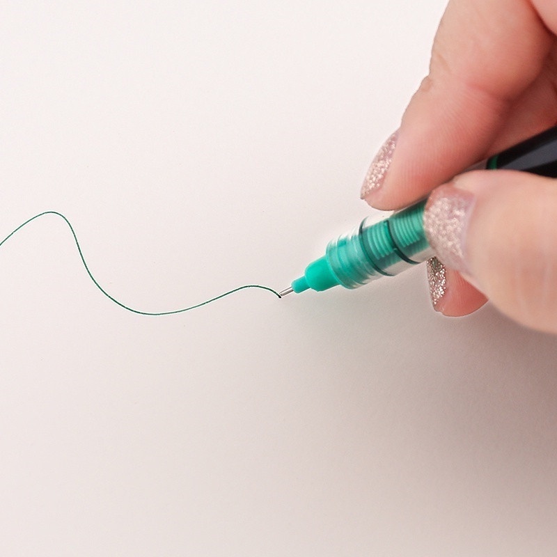 Bút Mực Gel Ngòi 0.5mm 13 Màu Đen / Xanh Dương Siêu Mượt Nhanh Khô