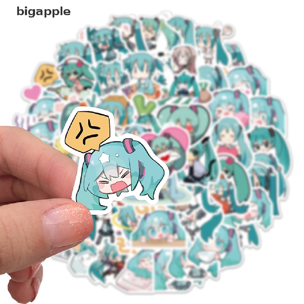 Set 65 Miếng Dán Hoạt Hình Hatsune Miku Graffiti Trang Trí Đa Ứng Dụng