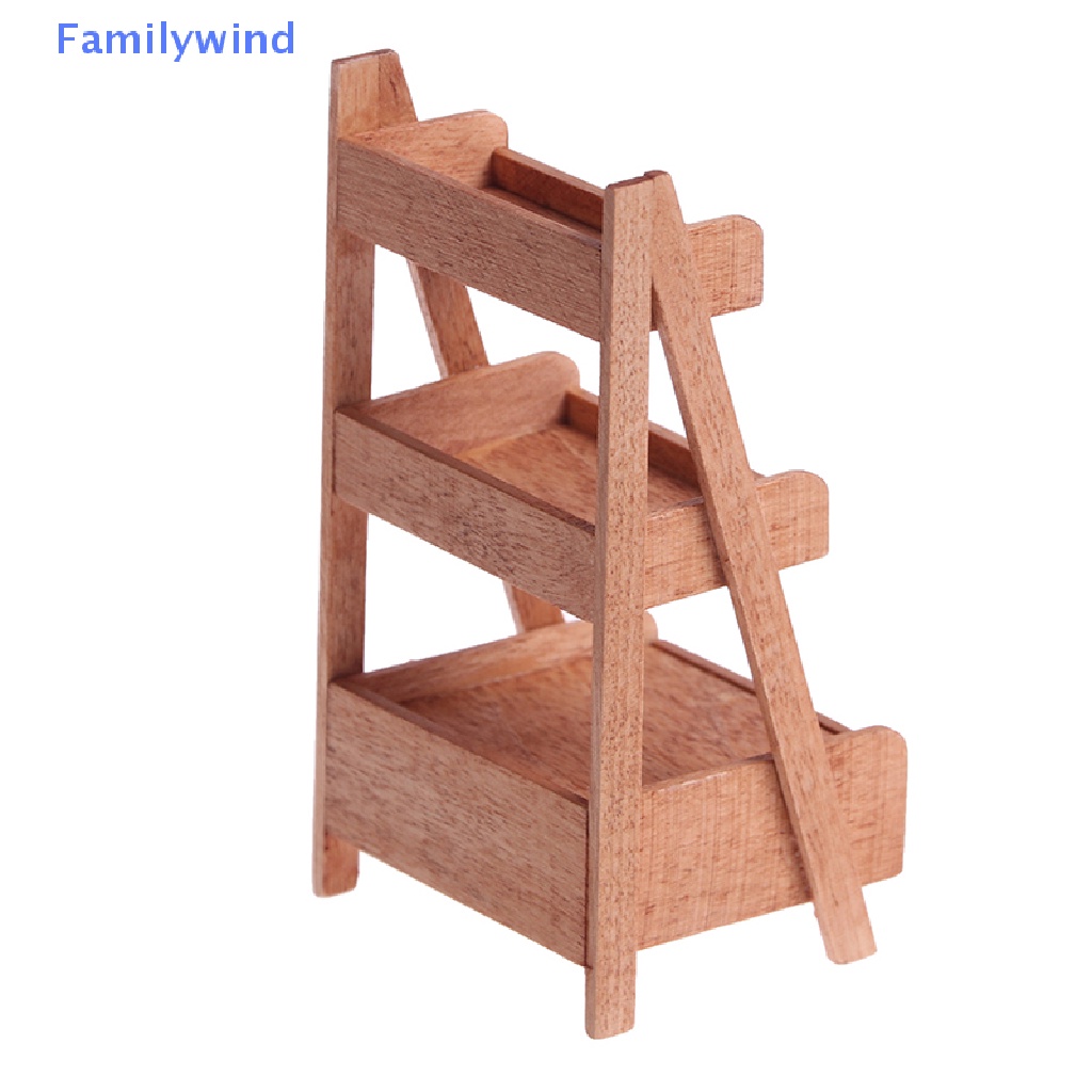 Kệ Gỗ Đứng Mini Đựng Hoa Trang Trí Nhà Búp Bê Tỉ Lệ 1: 12