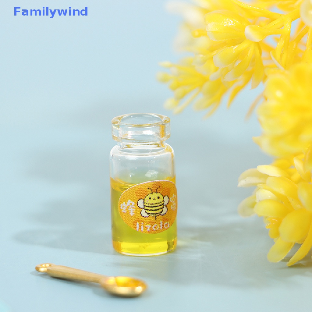 1 Bộ Muỗng Múc Mật Ong Tỉ Lệ 1: 12 Dùng Trang Trí Nhà Búp Bê