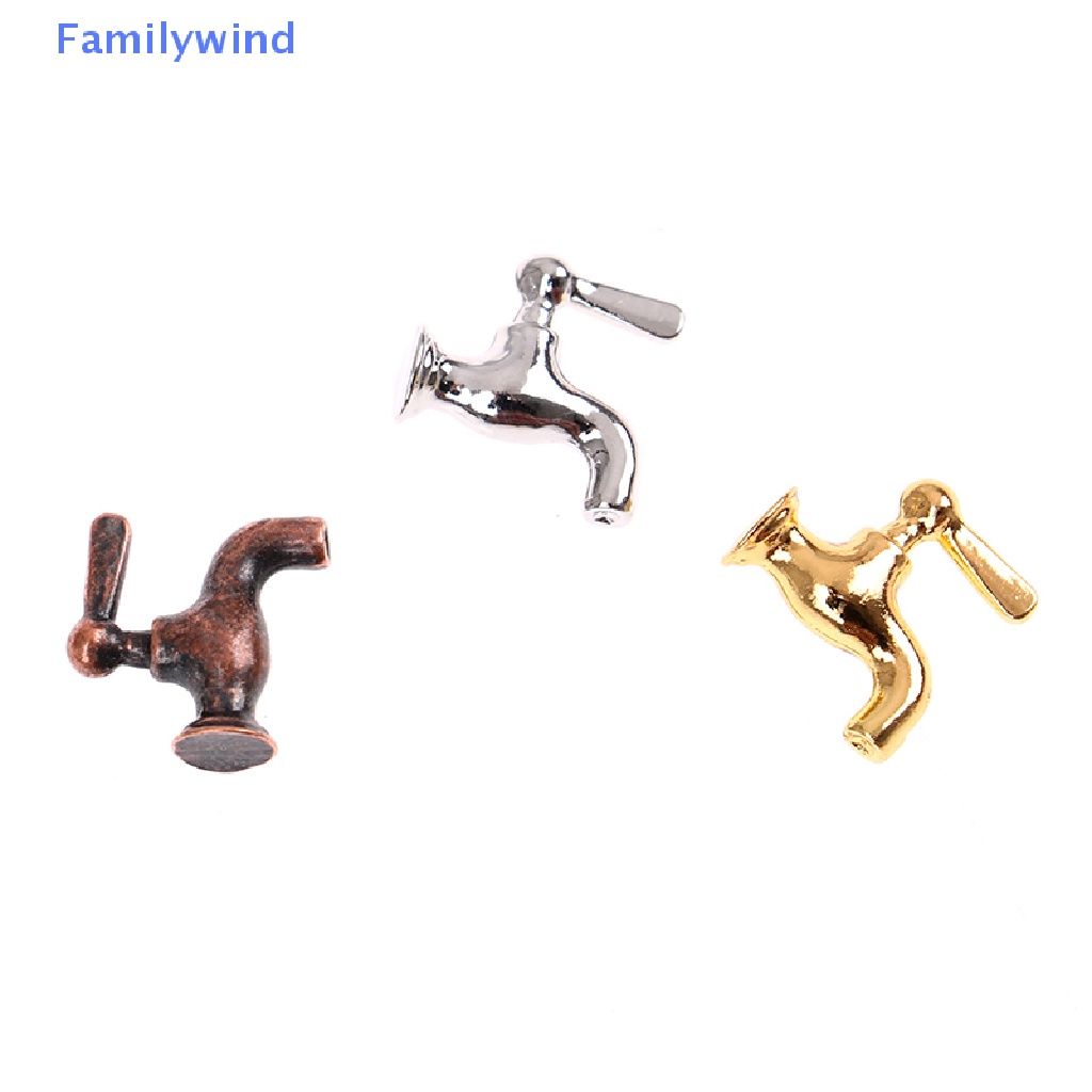Bộ 4 Vòi Nước Kim Loại Tỉ Lệ 1: 12 Trang Trí Nhà Búp Bê