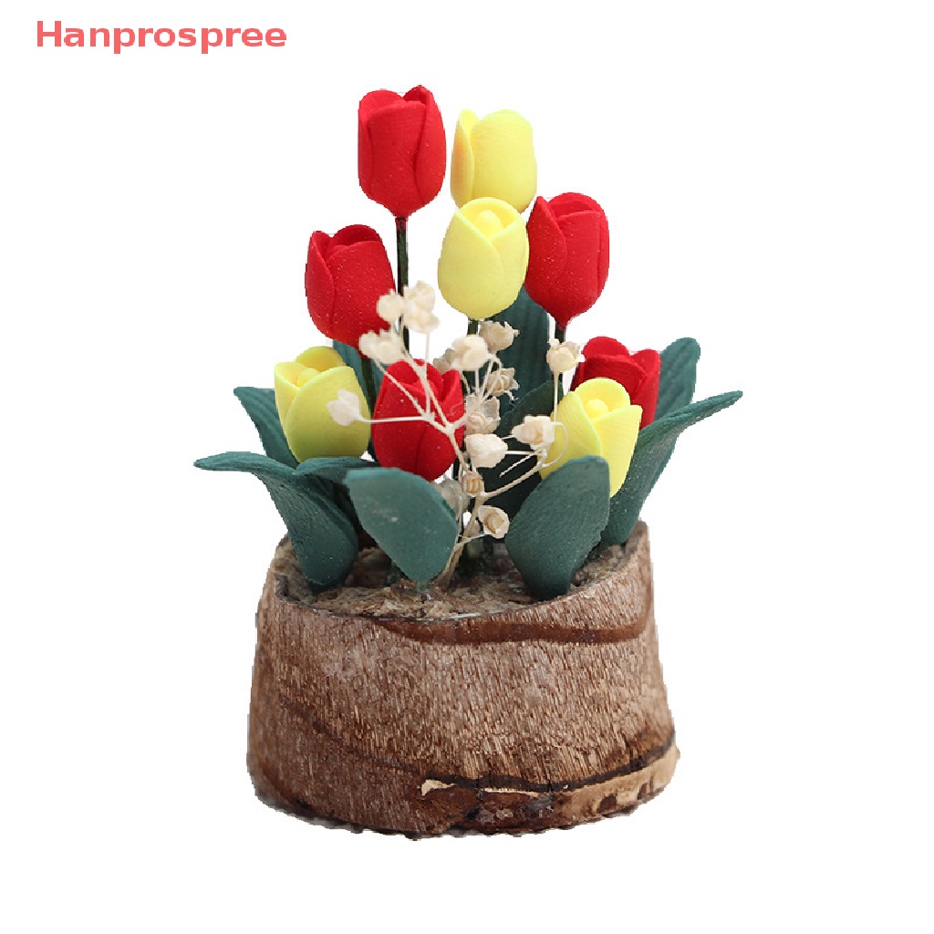 Mô Hình Hoa Tulip Mini Tỉ Lệ 1: 12 Trang Trí Sân Vườn Nhà Búp Bê