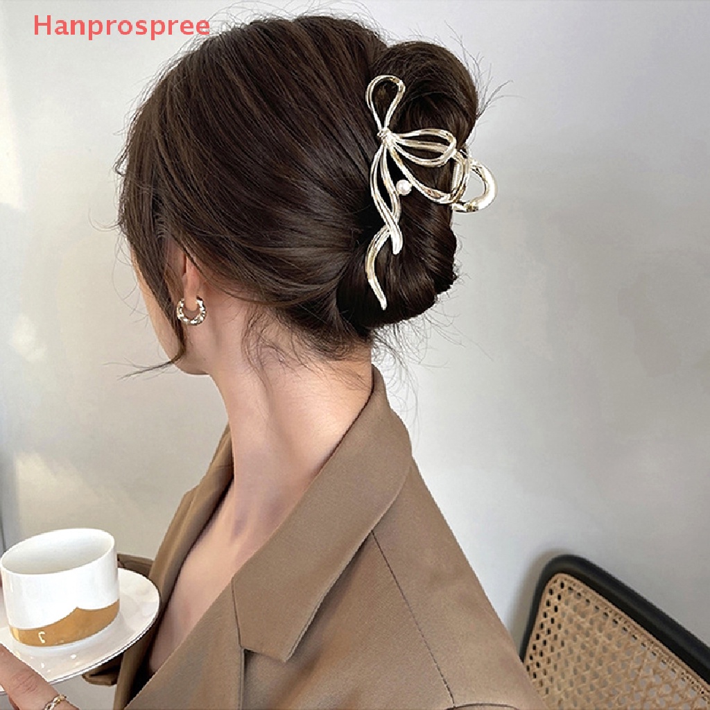 Kẹp Tóc Hình Cá Mập Đính Ngọc Trai Giả Bằng Kim Loại Cho Nữ