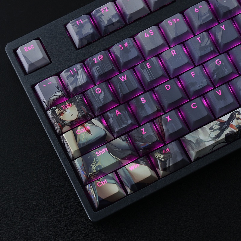 Dusk Keycaps Cherry Profile Anime Arknights PBT Dye Sub Bàn Phím Cơ Keycap