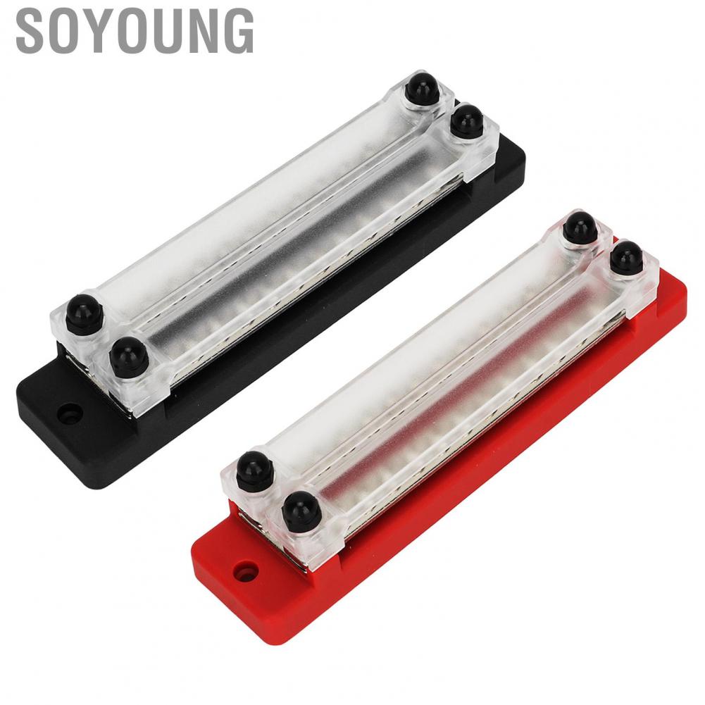 Soyoung Power Distribution Block Bus Bar  Terminal Transparent Polycarbonate Housing Rust Proof Flame Retardant for RV
