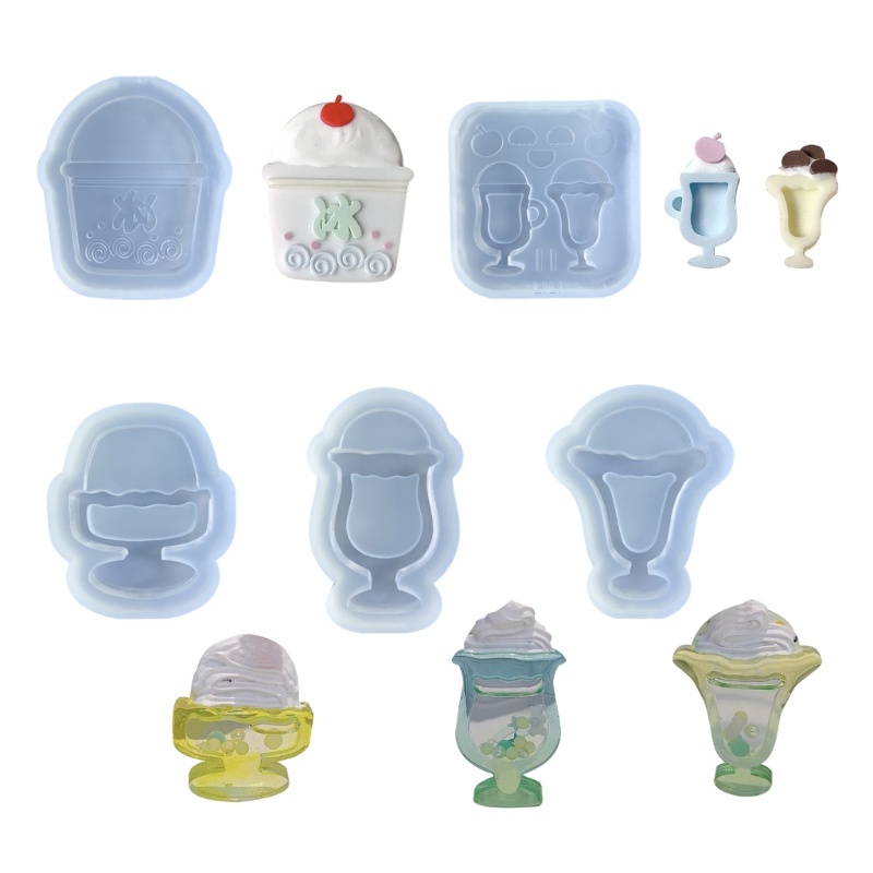 Khuôn Silicone Làm Móc Khóa / Đồ Tráng Miệng DIY