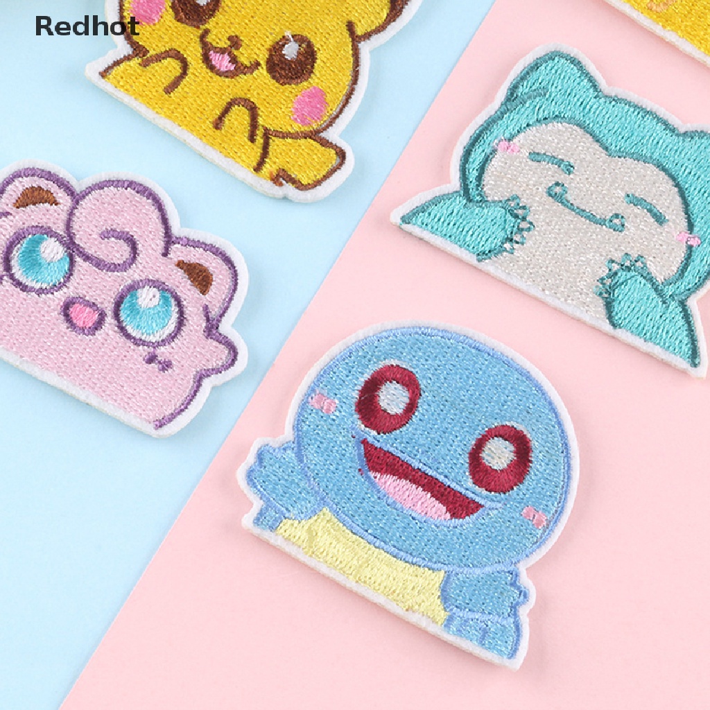 &lt; Redhot &gt; Miếng Vá Quần Áo Thêu Hoạt Hình Pokemon DIY