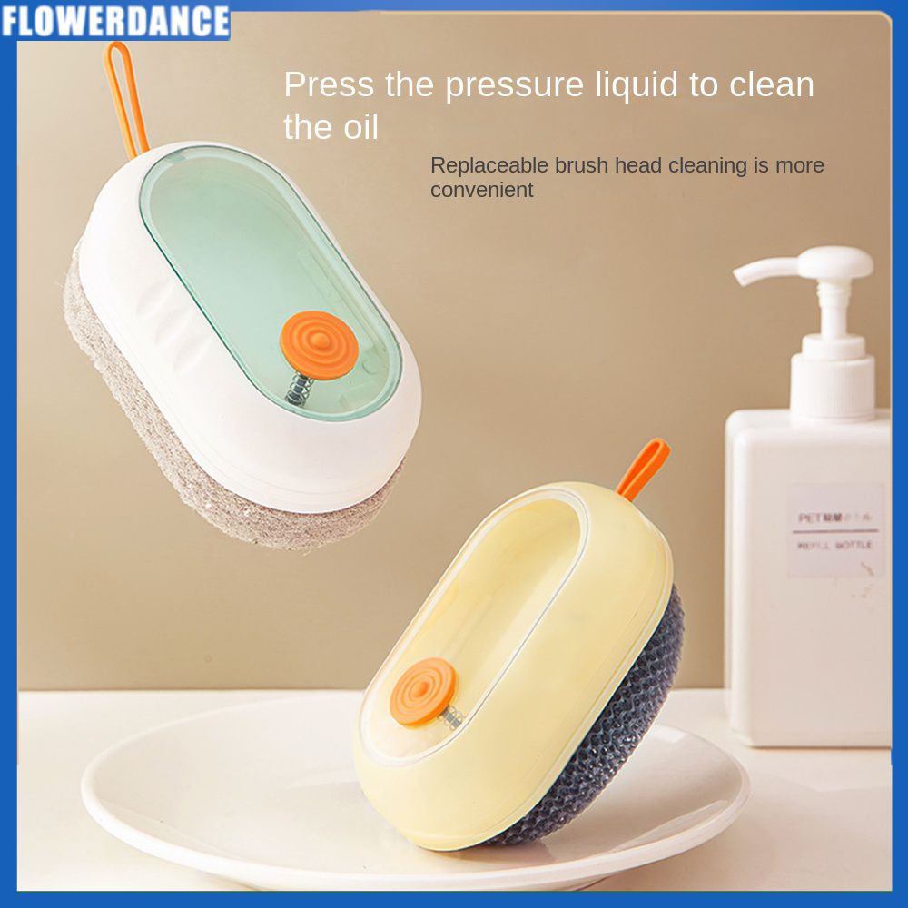 Dụng Cụ Nhà Bếp Bàn Chải Cọ Rửa Nồi Chất Lỏng Bàn Chải Rửa Chén Bàn Chải Làm Sạch Bàn Chải Làm Sạch Với Dây Thép Bóng Bộ Flowerdance