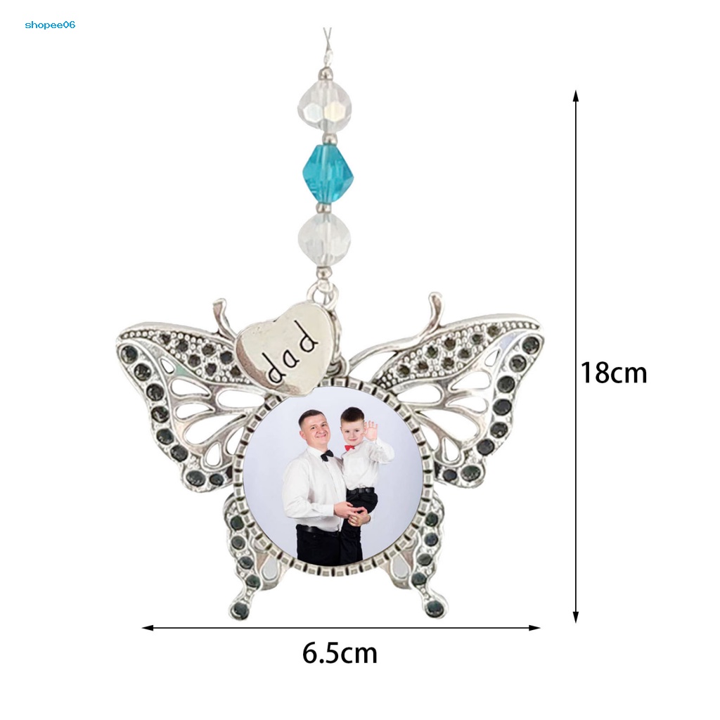 Mặt Dây Chuyền Hợp Kim Khắc Chữ I Love Dad Trống Hình Bướm Quyến Rũ