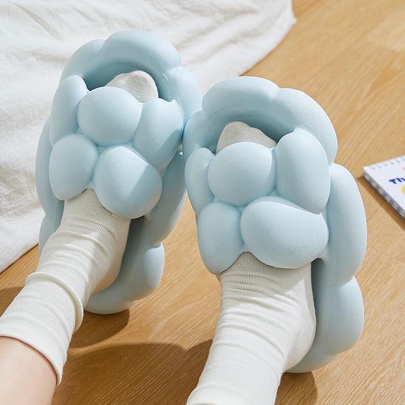 JY123A0 - Dép nữ nam dễ thương bong bóng  bánh mì to size rộng rãi có size lớn 45  giá rẻ êm chân