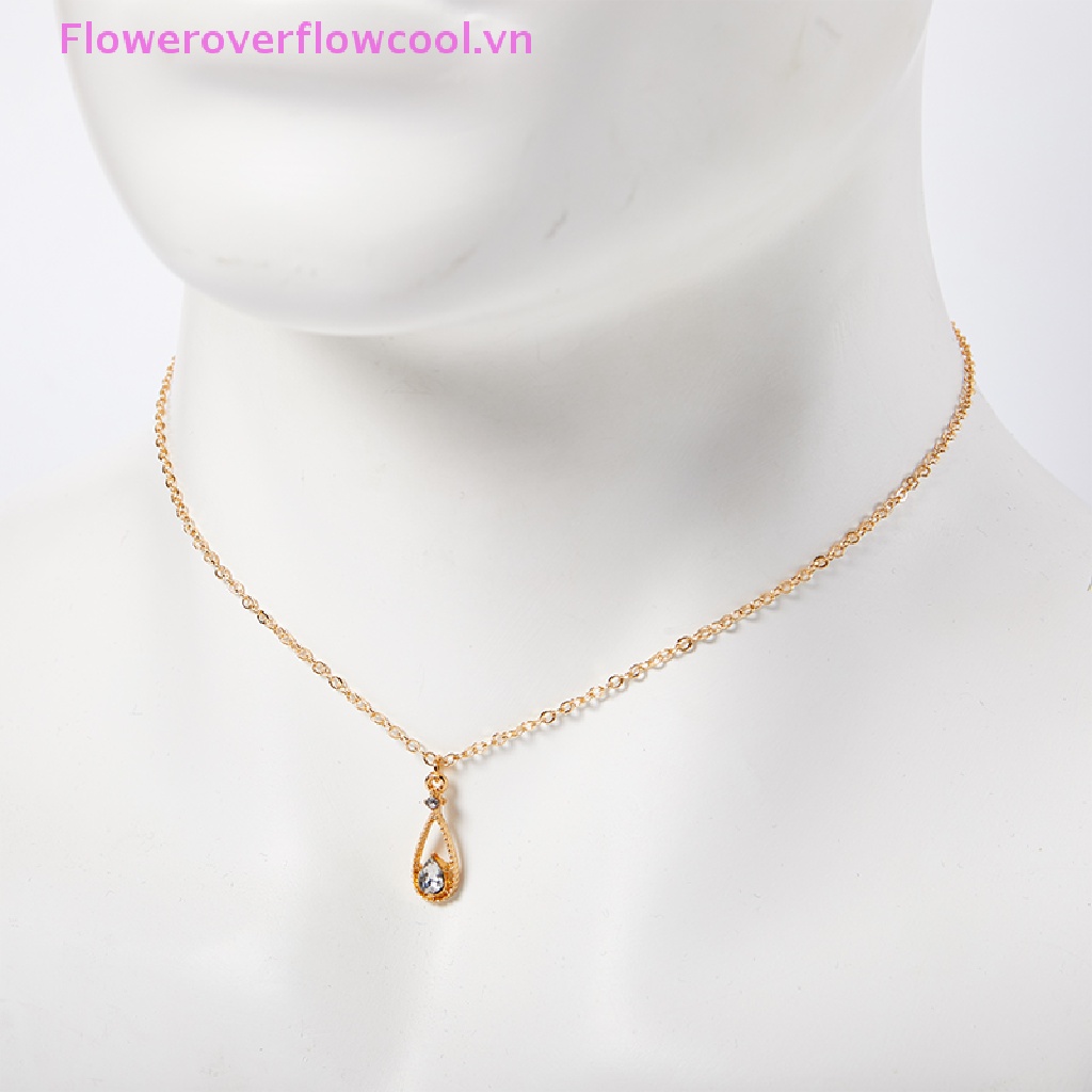 Vòng cổ Mặt Hình Giọt Nước Thiết Kế Đơn Giản Cho Nữ
