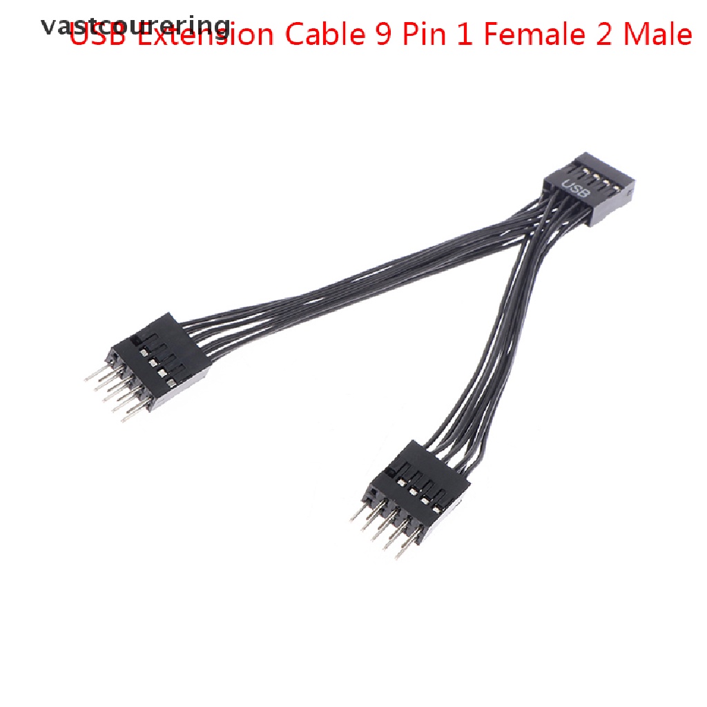 1 Dây Cáp Nối Dài Bo Mạch Chủ Máy Tính 9 Pin 1 Female Sang 2 Male Y