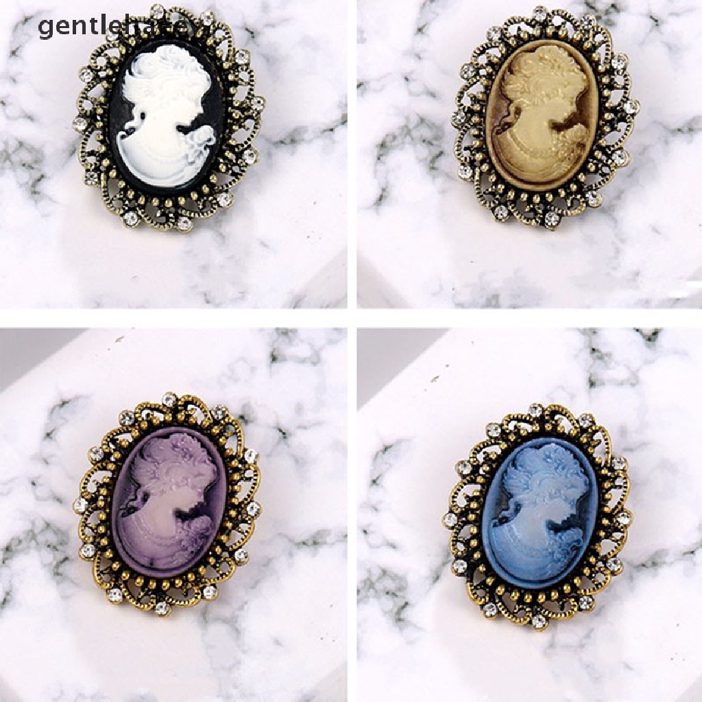 Trâm Cài Áo Hình Tượng Nữ Thần Cameo Đính Đá Phong Cách Gothic Cổ Điển