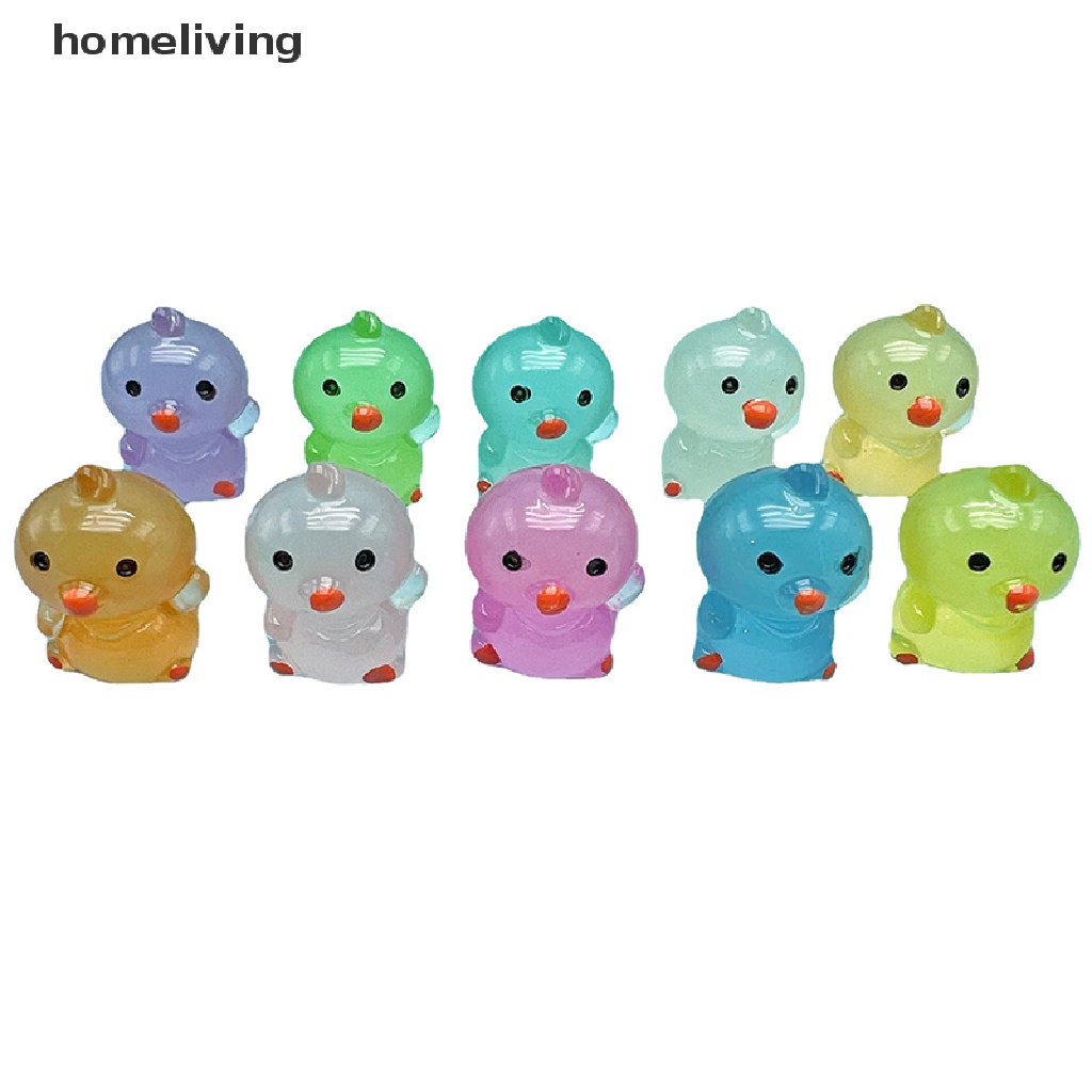 Set 2 Tượng Gà Con Mini Dạ Quang Dễ Thương Dùng Để Trang Trí