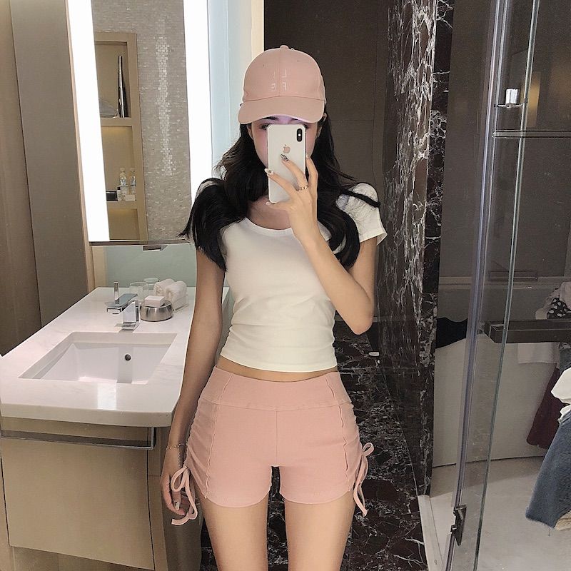 Quần Short Thể Thao Lưng Thấp Dáng Chữ A Thời Trang Mùa Hè Quyến Rũ Cho Nữ