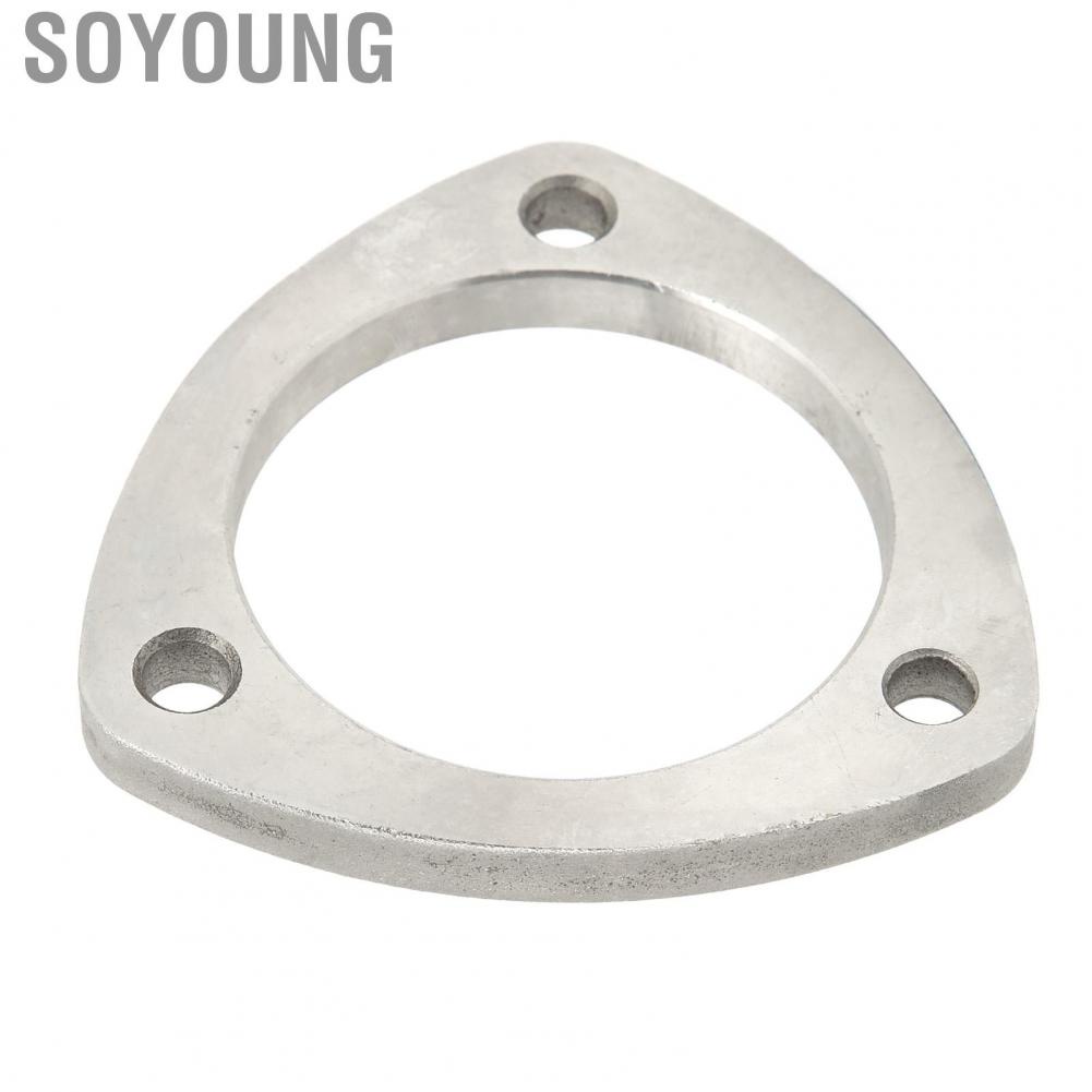 Soyoung 3 Bolt Exhaust Flange  Adapter Rustproof 3in Universal Steel Alloy for Header
