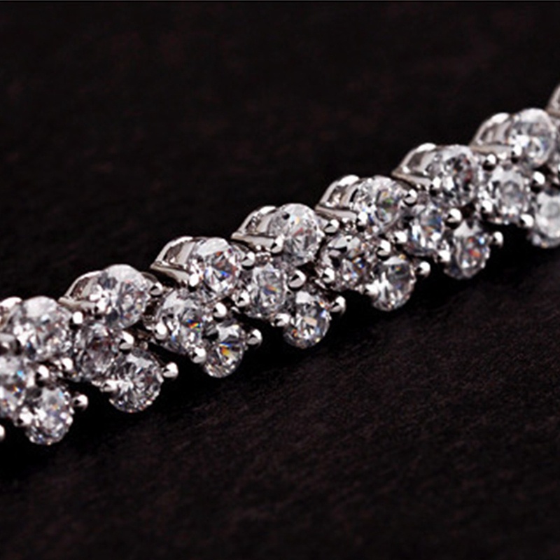 Vòng Tay Bạc s925 Đính Đá Pha Lê Lấp Lánh Thời Trang Cho Nữ