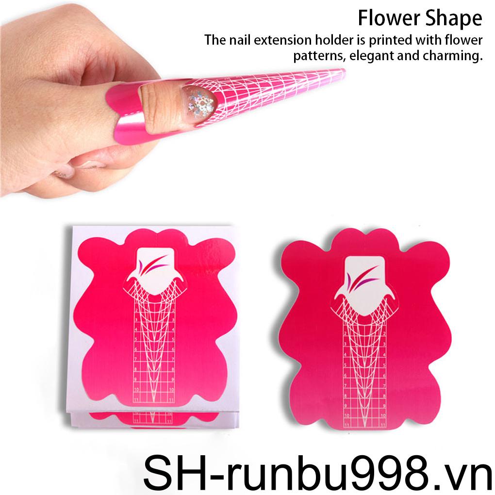 Bộ 100 / 500 Miếng Dán Nối Dài Móng Tay Kèm Giá Đỡ Số