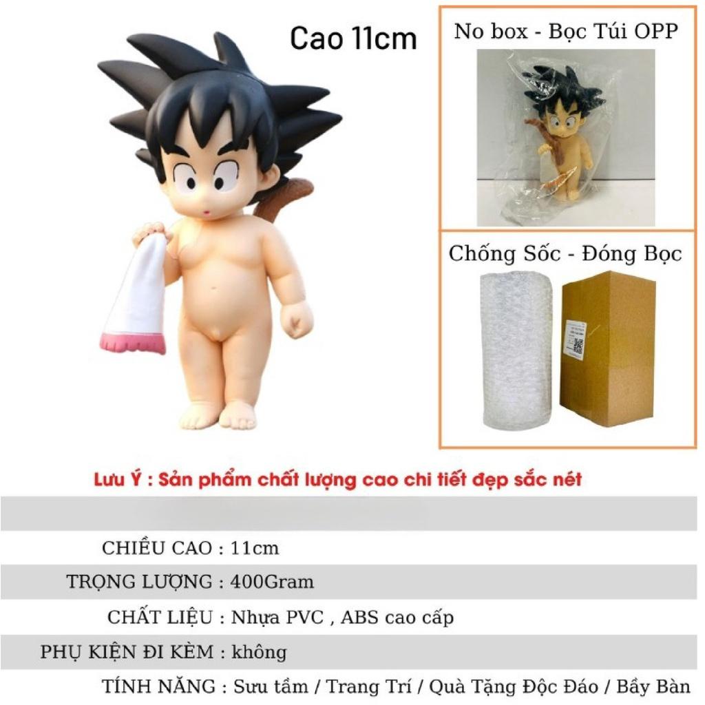 Mô hình nhân vật songoku kid trẻ thơ cầm ngọc rồng nhỏ xinh cao 12 cm | Figure dragon ball anime 7 viên ngọc rồng