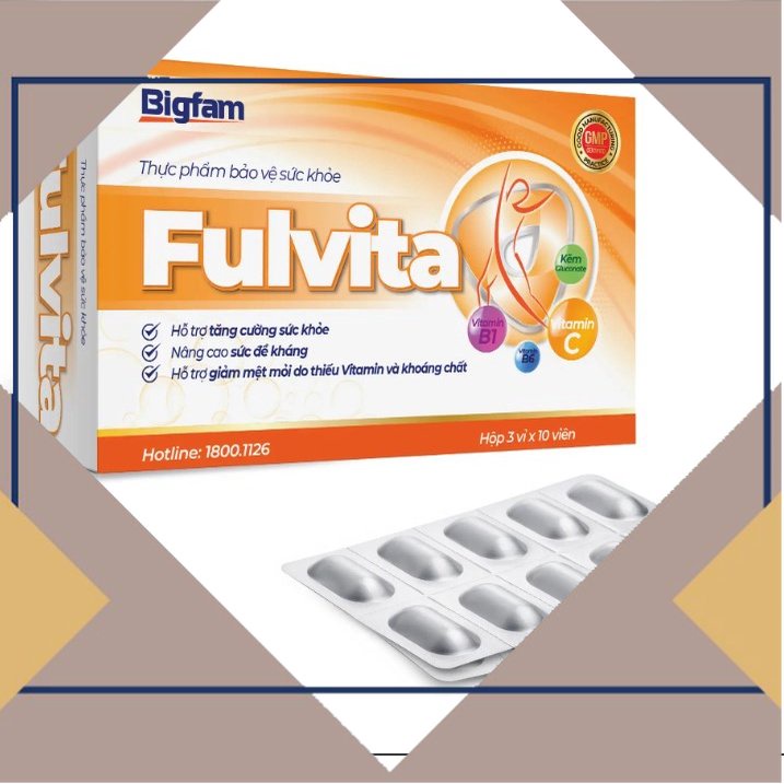 Viên uống Fulvita- Bổ Sung Vitamin Tổng Hợp- Bigfam- Hộp 3 vỉ *10 viên [ Chính Hãng ]