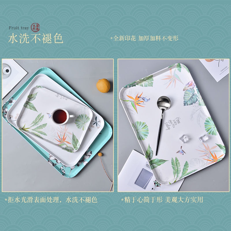 Khay Trà Hình Chữ Nhật Phong Cách Bắc Âu Mới