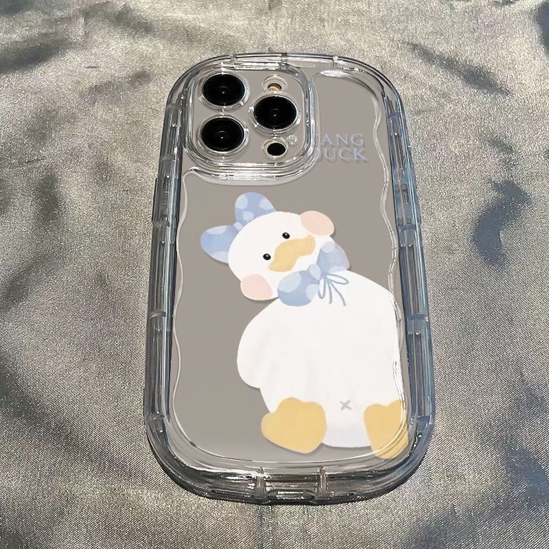 ✅Ốp Điện Thoại Mềm Trong Suốt Chống Sốc In Họa Tiết Bướm / Vịt Cho Iphone 7 1113 14Xs xr / promax 128p