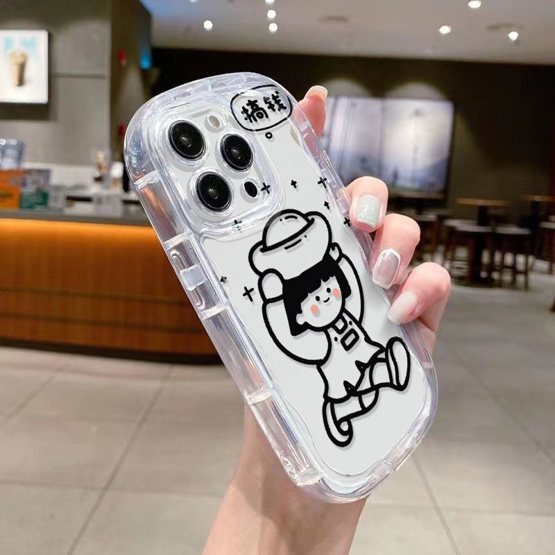 ✅Ốp Điện Thoại Mềm Trong Suốt Chống Sốc Hình Bé Gái Cho Iphone 11 / 13iPhone14 7 / xr 8p 12 / Xsmax PQR2