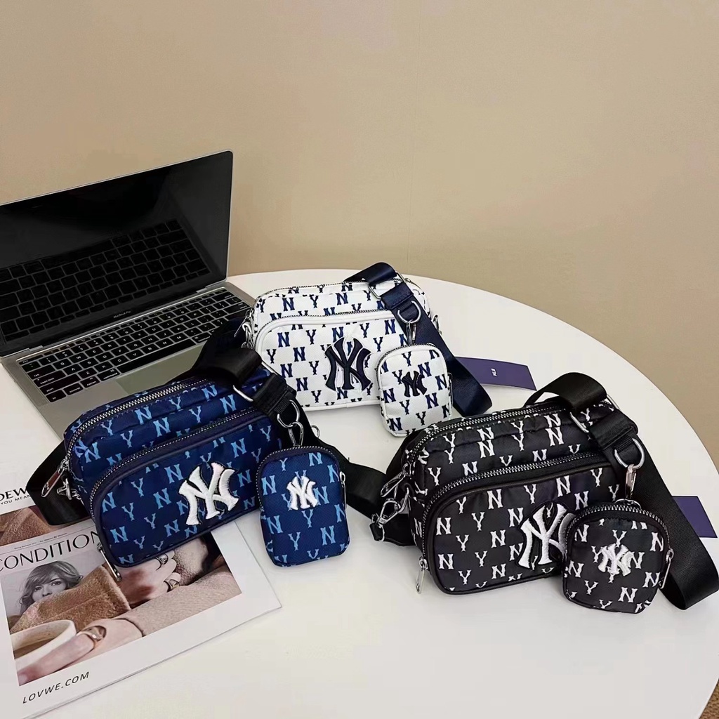 Ny Túi Vuông Đeo Chéo Ngực Nhỏ Thêu Chữ MLB Phong Cách Mới Cho Nam Và Nữ