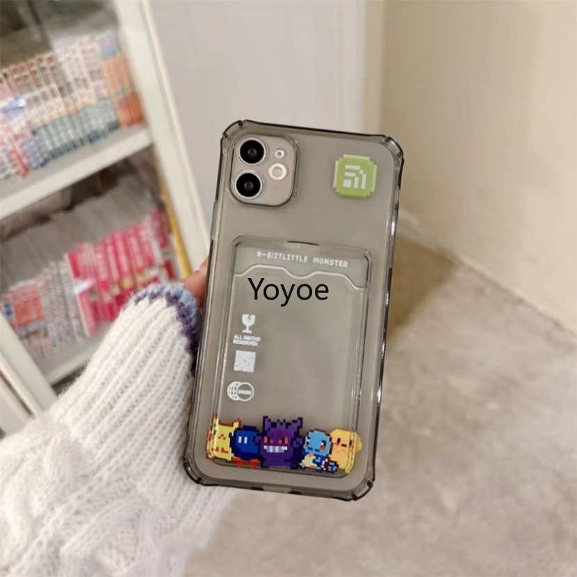 Ốp Điện Thoại TPU Mềm Chống Sốc Có Ngăn Đựng Thẻ Cho IPhone 14 13 12 11 Pro X XS Pro Max XR 7 8 Plus SE