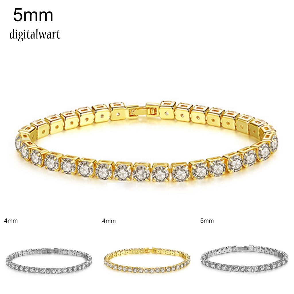 Kỹ Thuật Số| Vòng Tay Mạ Bạc Đính Đá Zircon Lấp Lánh Thời Trang Dự Tiệc Cho Nữ