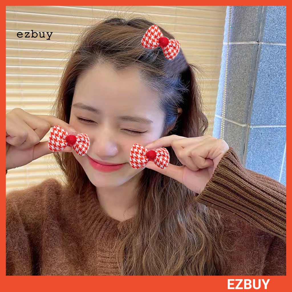 1 Cặp Kẹp Tóc Nơ Đính Ngọc Trai Giả Phối Tua Rua May Mắn Cho Bé Mặc Hàng Ngày Năm Mới