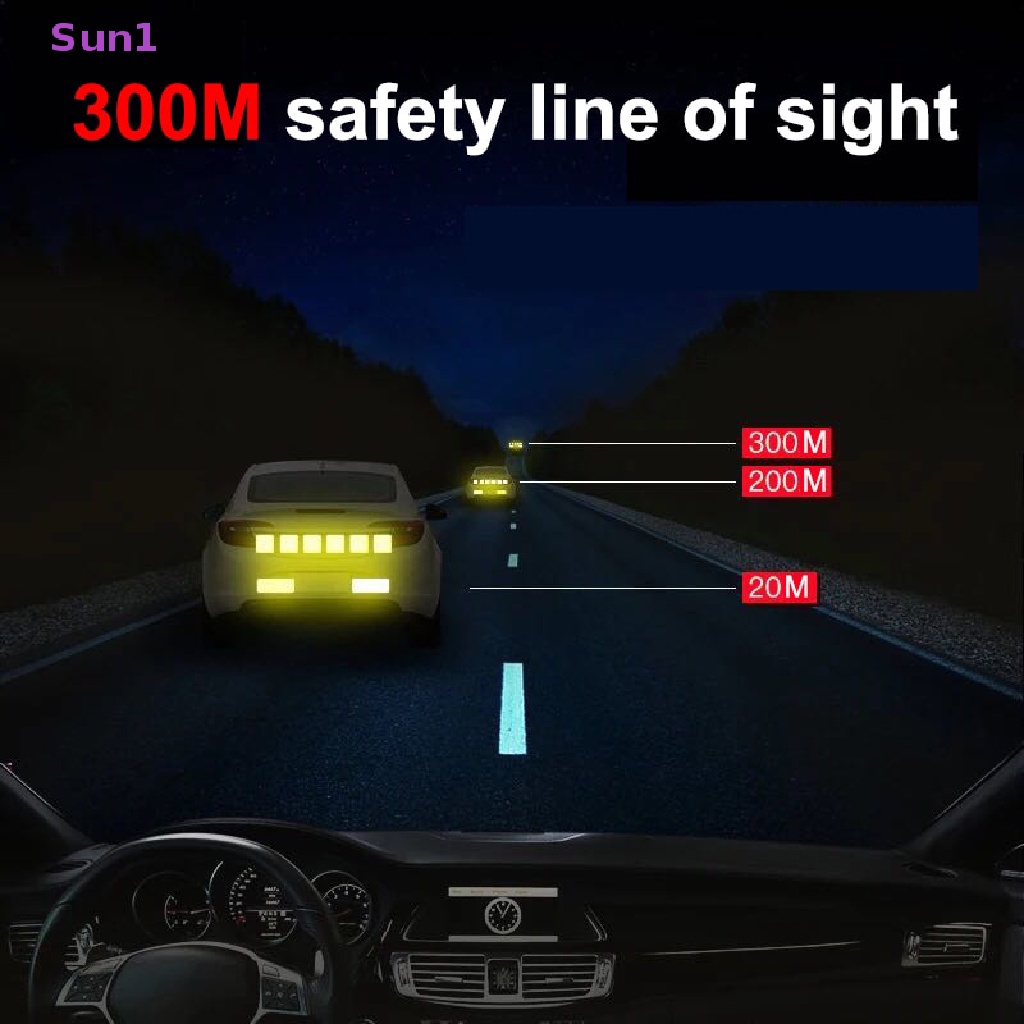 Set 1 / 10 Miếng Dán Phản Quang Cảnh Báo An Toàn Cho Xe Hơi