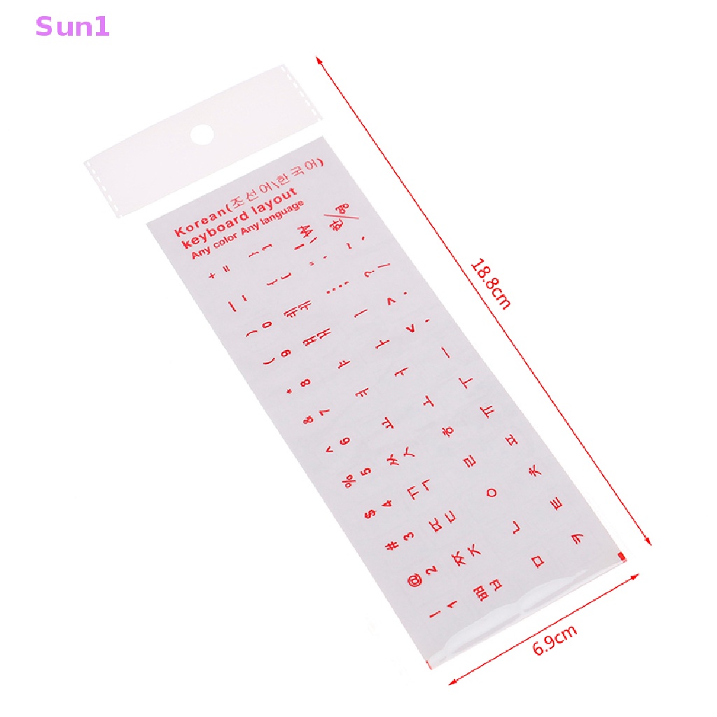 Miếng Dán Bàn Phím Trong Suốt Chống Mòn In Chữ Hàn Quốc Sun1 &gt;