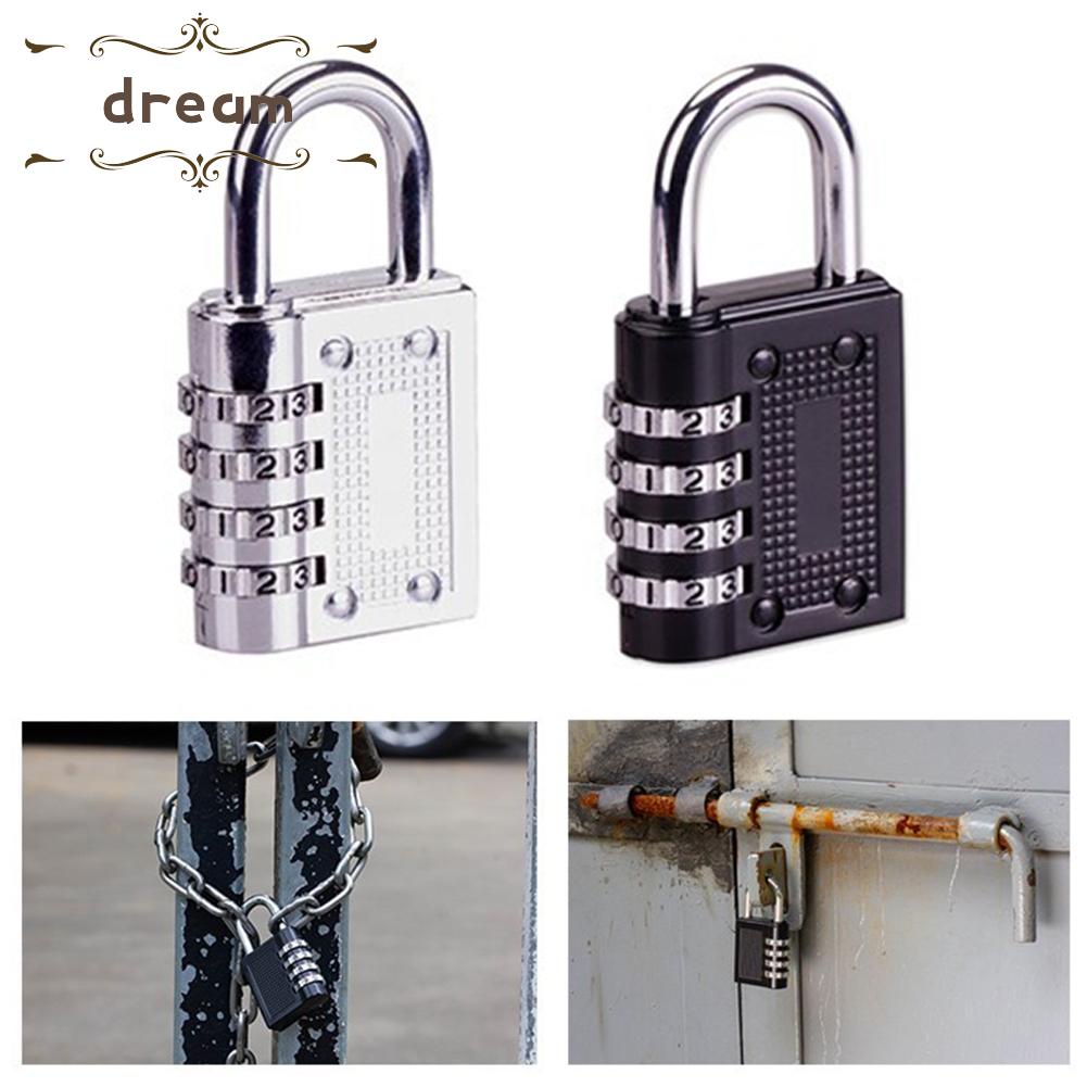 【DREAMLIFE】4-bit Combination Travel Padlock Zinc Alloy Password Portable Bag Lock