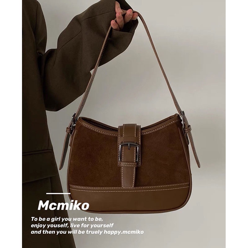 MISCHA Túi Xách Da pu Mềm Phong Cách retro Thời Trang Cho Nữ