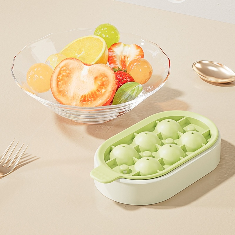Khay Silicone Làm Đá Viên Có Nắp Tháo Rời Linh Hoạt